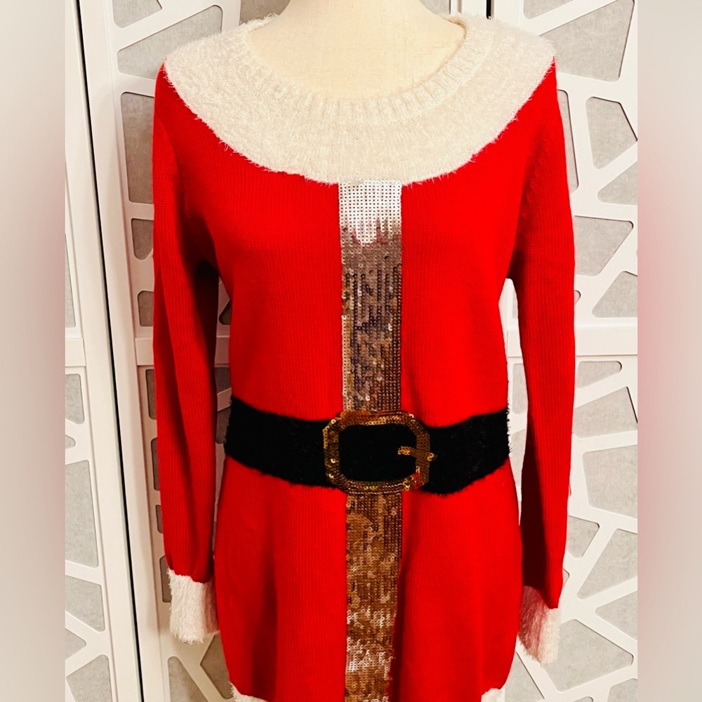 Express Mrs Clause Blingy Sweater Size Medium (8/10) Worn once